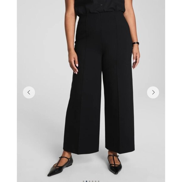 SPANX Ponte Wide-Leg Cropped Pants High-Rise Shapewear Tummy Control Pull-On XL - Picture 1 of 12